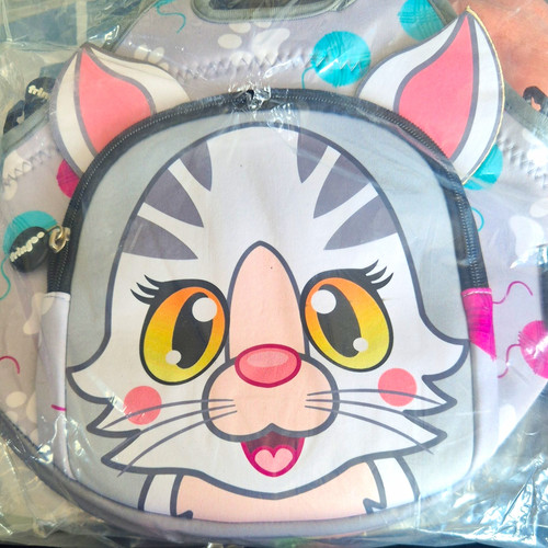 Cat face pvc crossbody - cat, bag