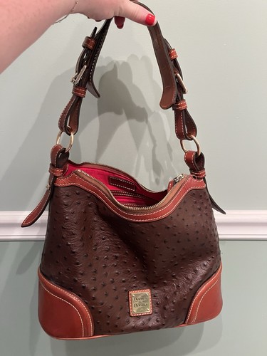 Dooney bourke ostrich brown - &,