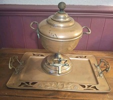 Antique Copper And Brass Tea