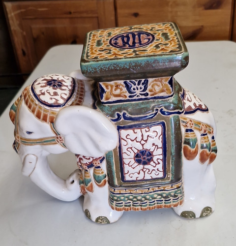 Vintage ceramic elephant - ceramic,