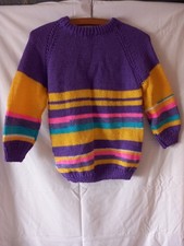 Children's Handknitted Festival Jumper Ages 7 To 9