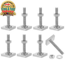 8 Pieces Roof Rack Bolts, Stainless Steel Roof Bolts M6 T Track Adapter Bolt wit