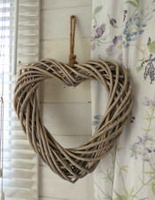 Wicker Hanging Heart Wreath