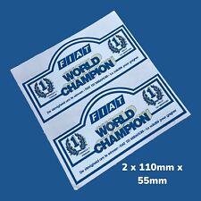 Fiat World Champion Race Rally Car Vinyl Sticker Decal Classic Car Formula 1