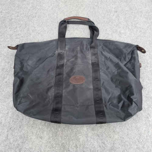 Mulberry black nylon holdall - mulberry,