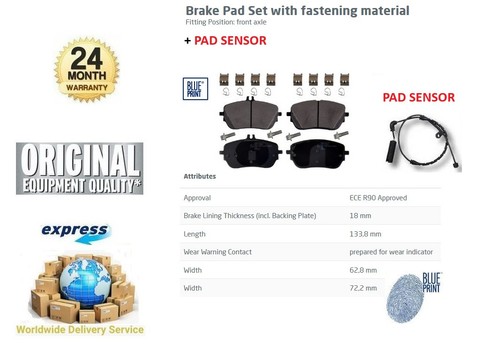 Blueprint front brake pads - blueprint,