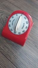 Smiths Vintage Kitchen Timer in working order red made in england retro item