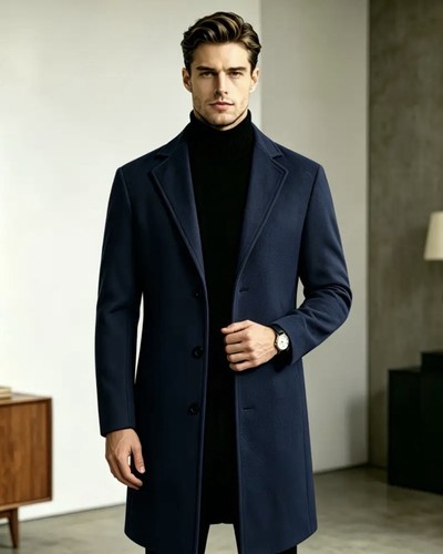 Men navy wool - navy,