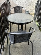 Garden Bistro Patio Furniture Set  Table Chairs Outdoor Indoor Rattan UK