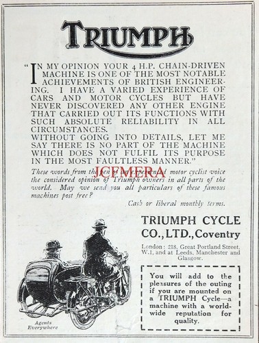 Vintage triumph motor cycle - motor,