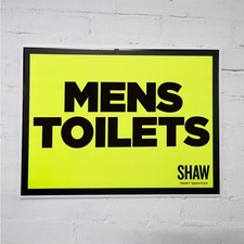 Mens Toilets Event Sign