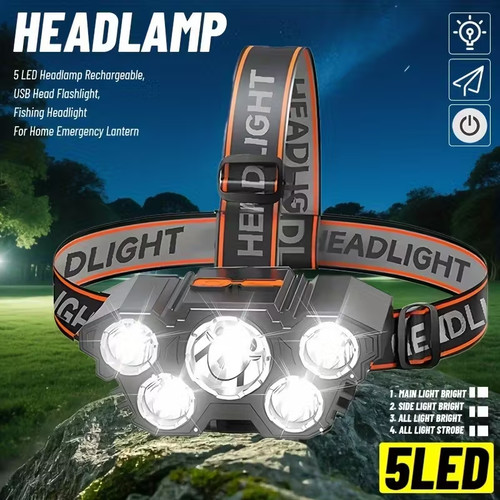 Led head torch rechargeable - head,