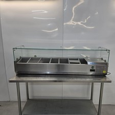 Pizza Topper Fridge 1/4 Gastro Table Top Chiller Prep Catering Kitchen Polar ...