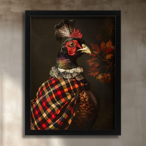 Pheasant wall art print - art,