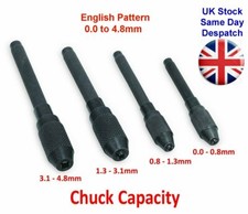 Pin Vice English Pattern 4pcs Set Hobby Precision 0 to 4.8mm Chuck Holding size