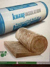 knauf insulation factory clad roll 40 80 mm thick 14m roll + others
