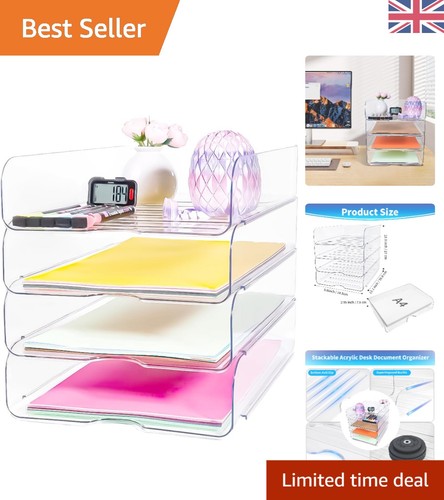 Pack stackable letter tray - 4,