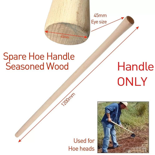 120cm wooden digging hoe - wooden,