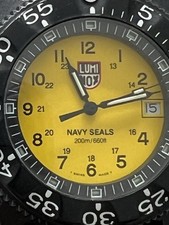Luminox Fully Signed Navy Seals Yellow Dial Diver Wrist Watch 