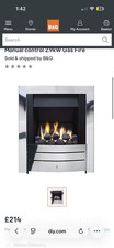 High Efficient Gas Fire Inset HE Glass Fronted slim Box Easy Slide Control