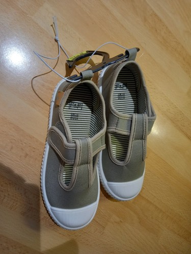 Girls grey denim style canvas - grey,
