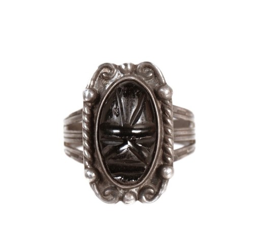 Mexico silver black - mexico, ring
