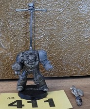 Warhammer 40K 2nd Edition Metal Space Marine Chaplain in Terminator Armour.