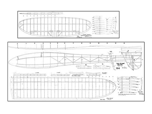 Delfin towline glider 78 - f/f,
