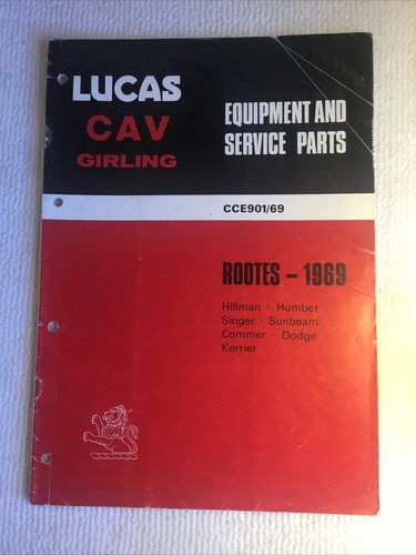 Lucas parts list rootes - lucas,