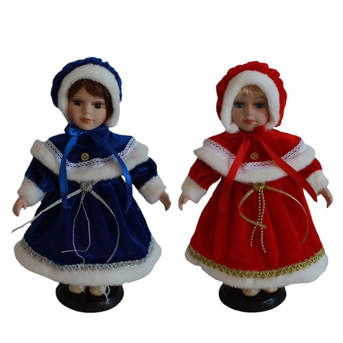 Porcelain doll velvet - velvet, dress