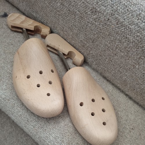 Pair wooden shoe trees - pair,