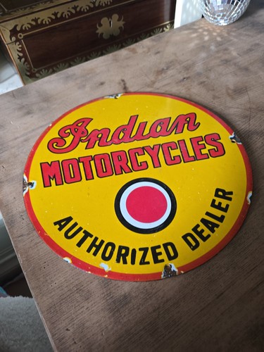 Enamel sign indian auto - enamel,