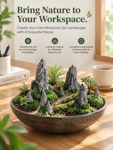 Pcs simulated rockery - 8,