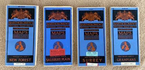 Bartholomew contoured maps - contoured,