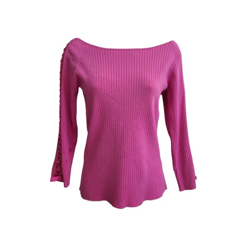 Womens silk blend pink rib - pink,