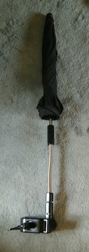 Buggy umbrella with - , clamp