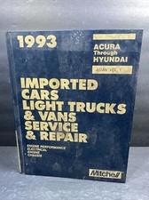 Mitchell 1993 Imported Cars Light Trucks Vans Service Repair Asian Volume 1 OEM