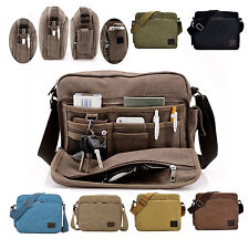 Men Vintage Shoulder Messenger Bag Canvas Satchel School Military Crossbody Bags