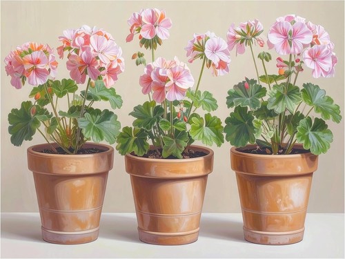 Tile mural geranium - geranium, flowers