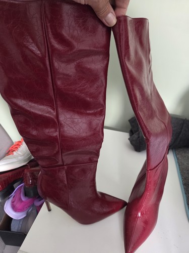 Women red knee - red, high