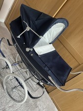 Silver Cross Pram Navy Blue Vintage
