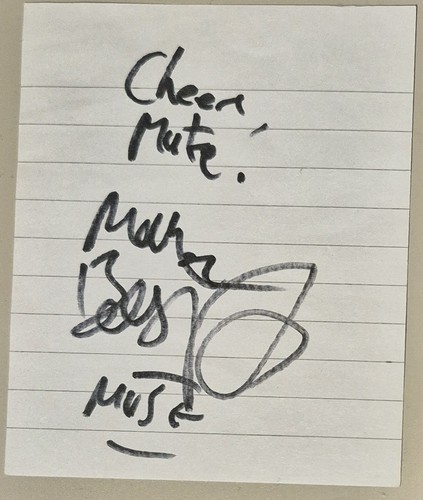 Matt bellamy autograph - matt,