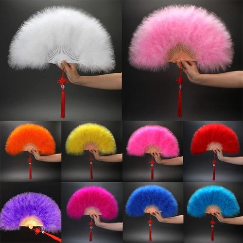 New feather folding fans - feather,