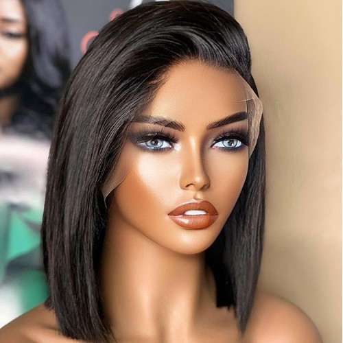 Ladies black lace front bob - ladies,
