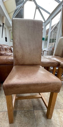 Leather dining table chairs - dining,
