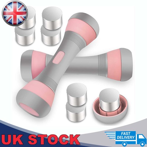 Pink adjustable dumbbell set - pink,