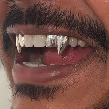Halloween Cosplay Hip-Hop Teeth Punk Hip Hop DIY Double Fangs Tiger Teeth