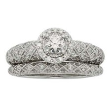Classic Full Zirconium Luxury Diamante Ring woman jewellery gift UK seller
