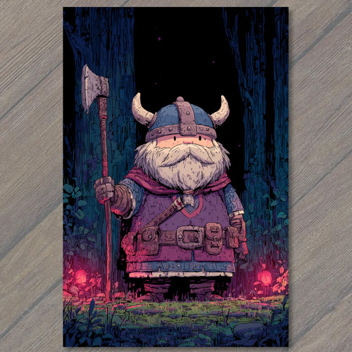 Art print viking warrior - art,