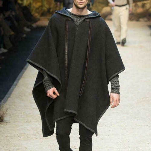 Winter warm mens hoodies cape - warm,